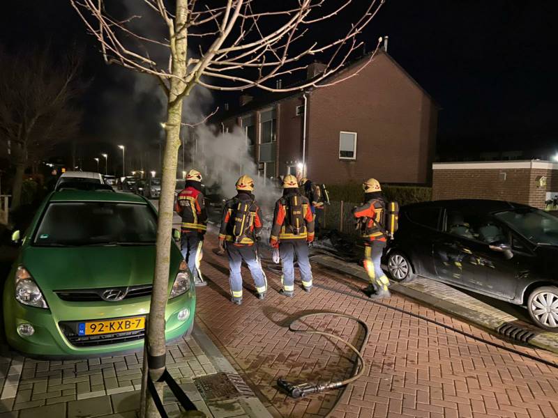 Auto flink beschadigd na brand