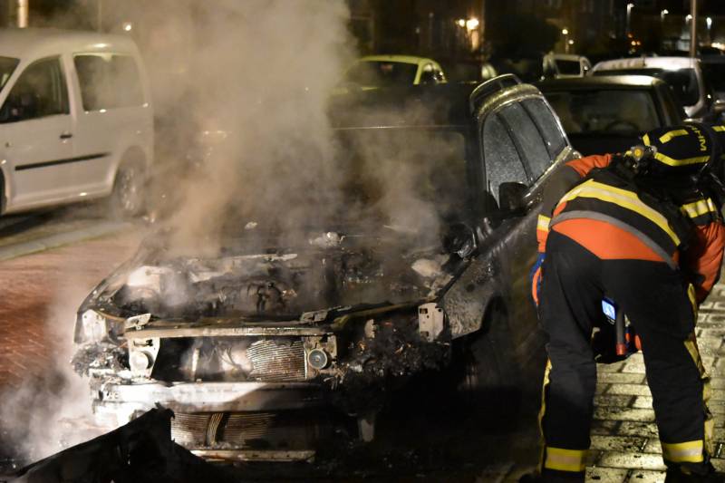 Auto flink beschadigd na brand