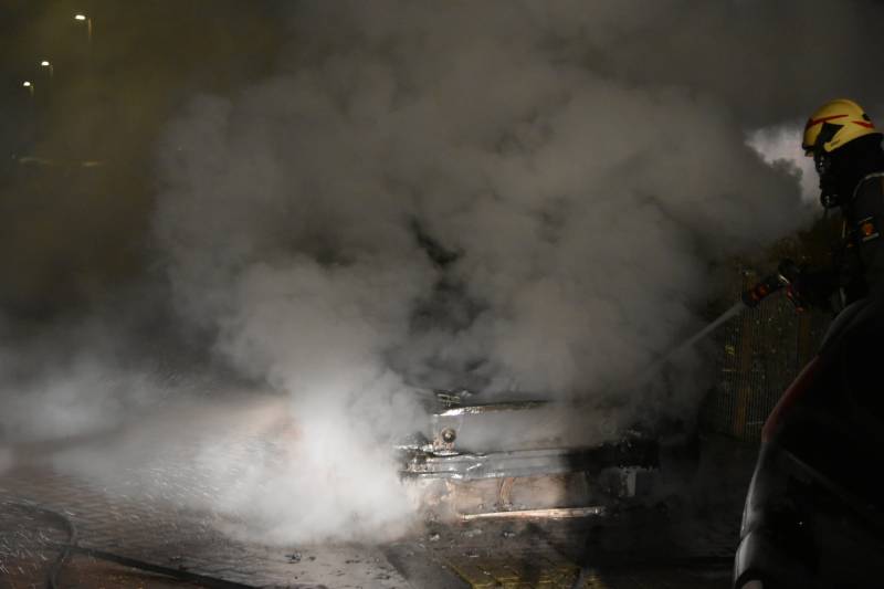 Auto flink beschadigd na brand