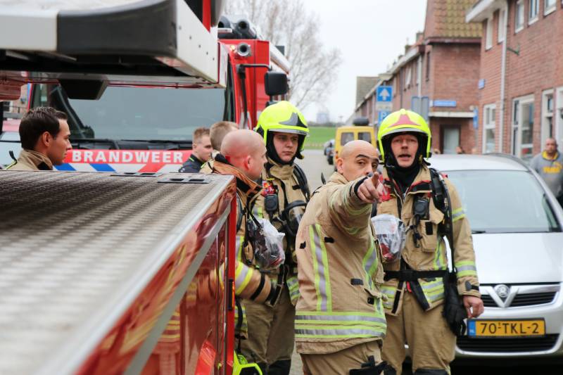 Brand in badkamer van woning
