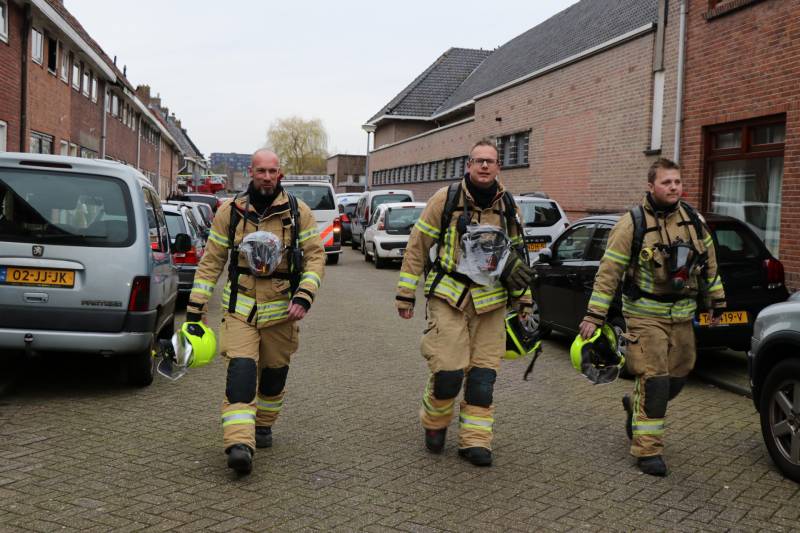 Brand in badkamer van woning