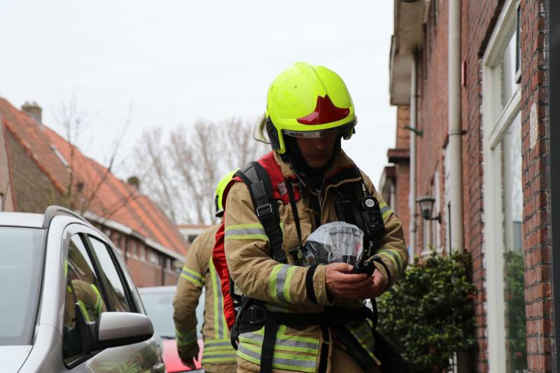 Brand in badkamer van woning