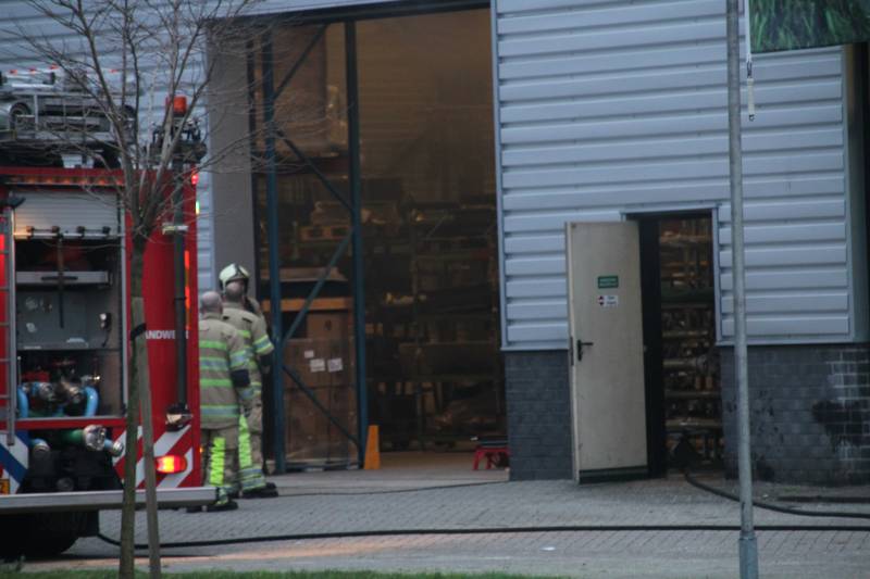 Brand in werkplaats Trilo