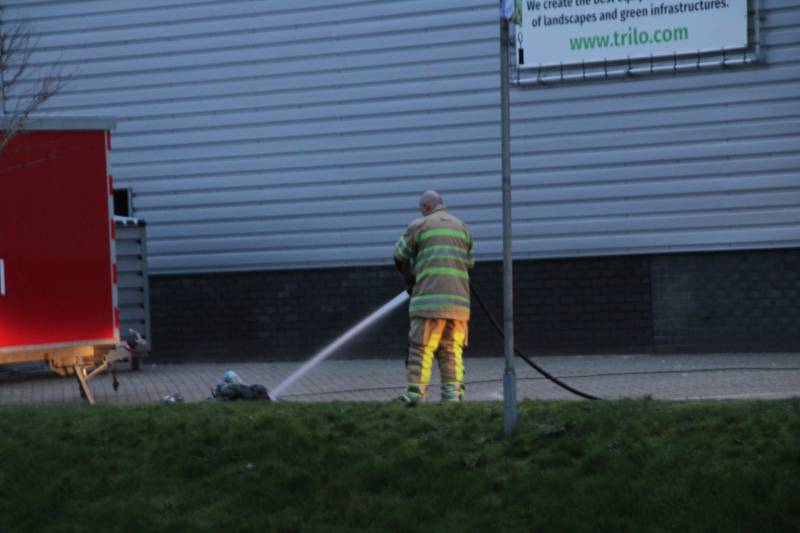 Brand in werkplaats Trilo