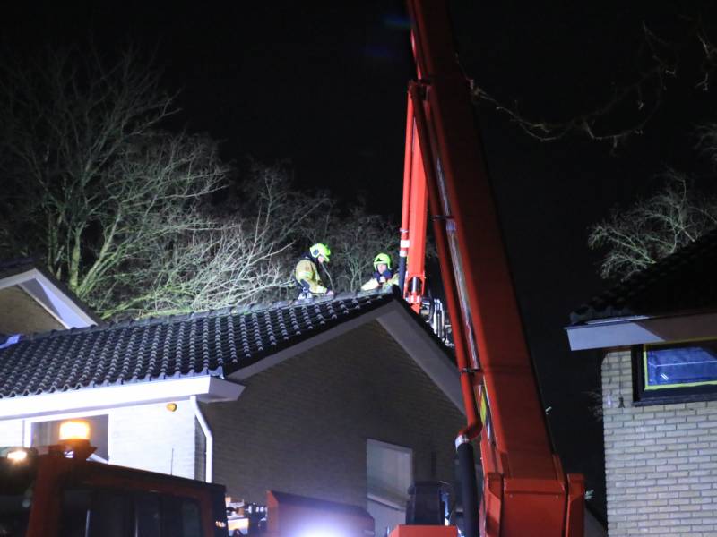 Wasmachine of droger vat vlam in woning