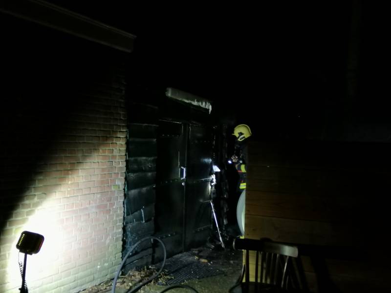 Flinke brand bij opslagplaats Theehuis De Leidsehout