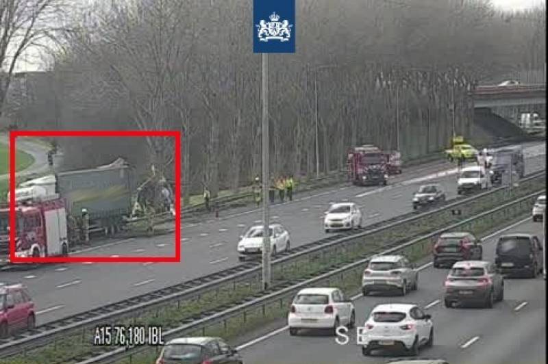 Lange files na ongeval met vrachtwagen