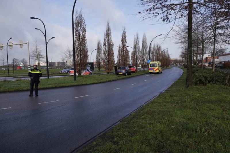 Auto raakt van de weg en botst op boom