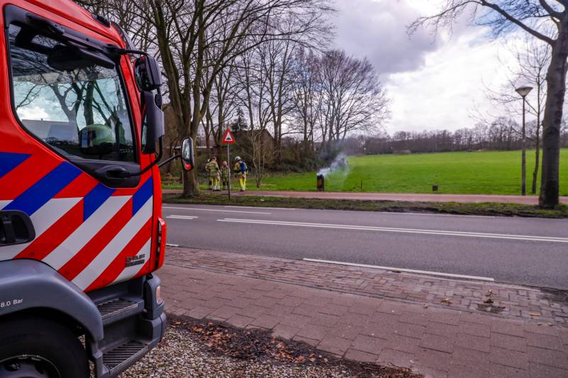Elektriciteitskast in brand door kortsluiting