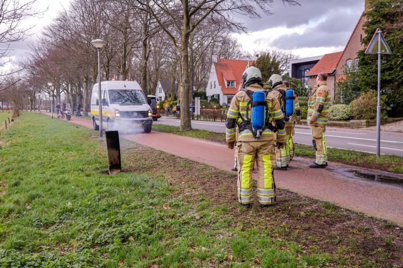 Elektriciteitskast in brand door kortsluiting