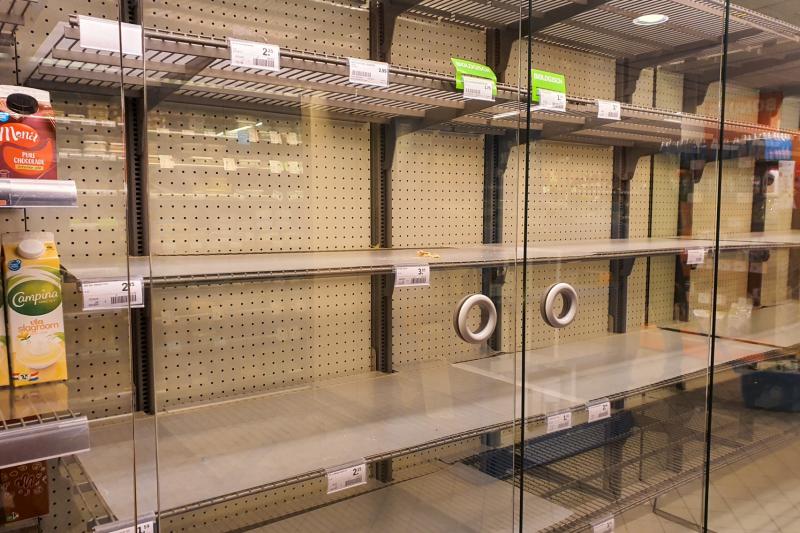 Ook lege schappen in Rotterdamse supermarkten
