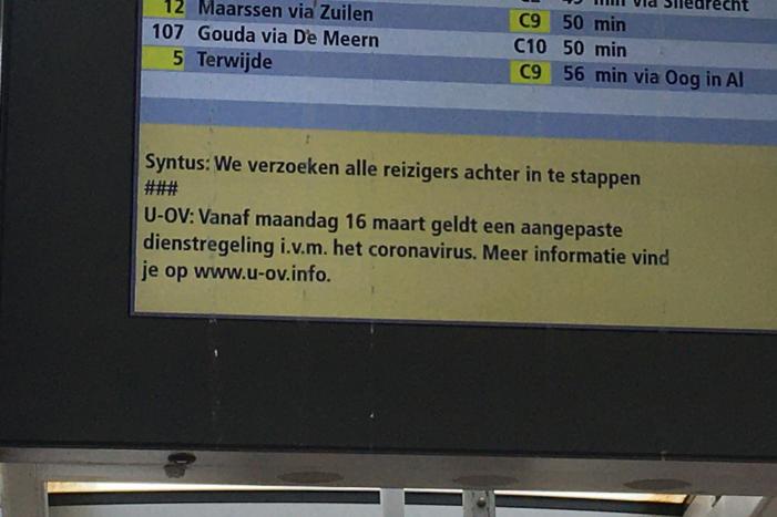 Openbaar Vervoer neemt maatregelen door coronavirus