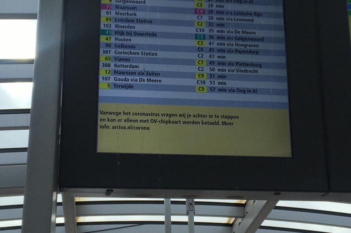 Openbaar Vervoer neemt maatregelen door coronavirus