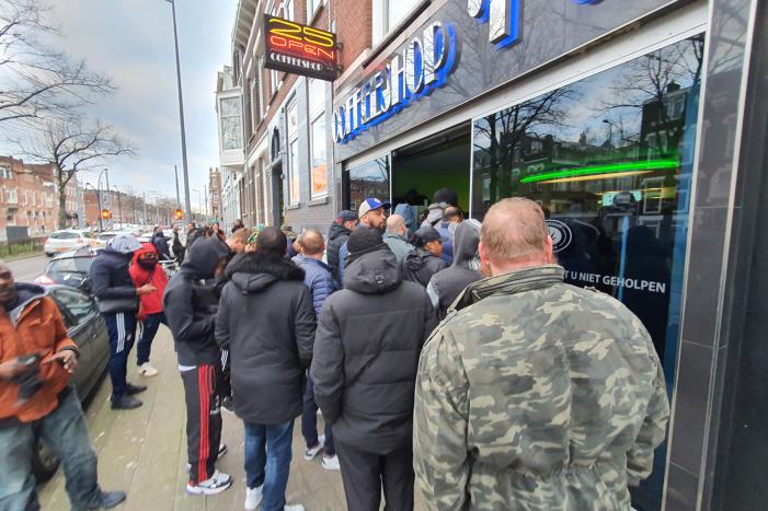 Gehamster bij coffeeshops