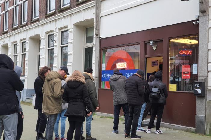 Gehamster bij coffeeshops