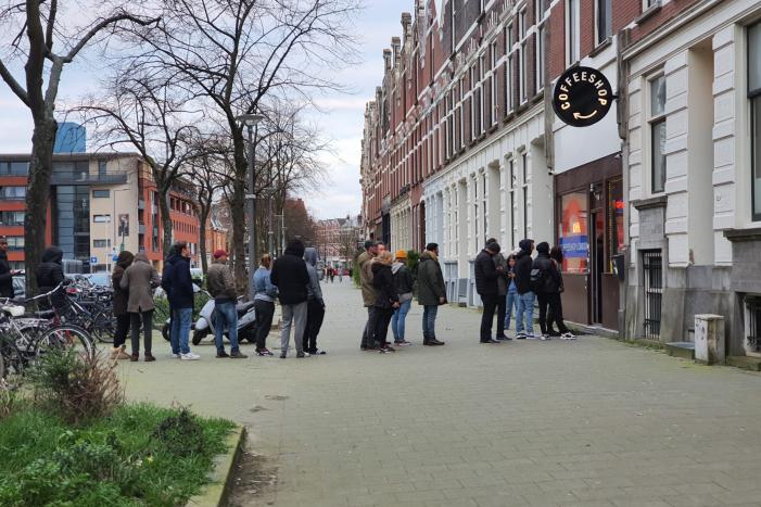 Gehamster bij coffeeshops