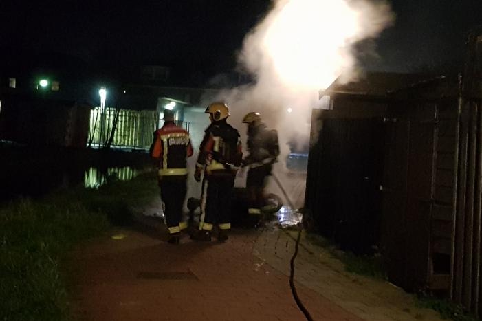 Scooter gaat in vlammen op