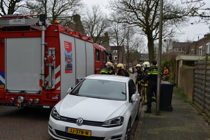 Gasleiding geraakt bij graafwerkzaamheden