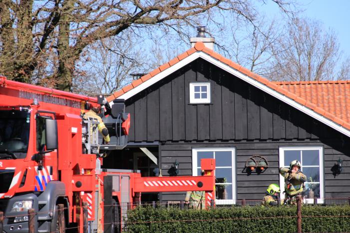 Brand in schoorsteen snel onder controle