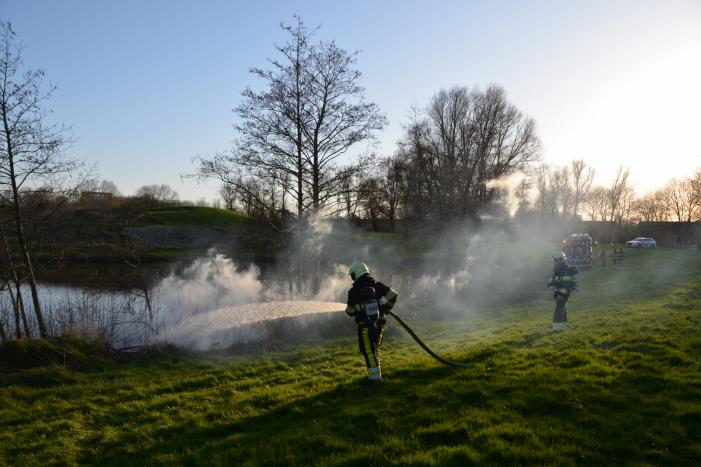 Bosschage in park in brand