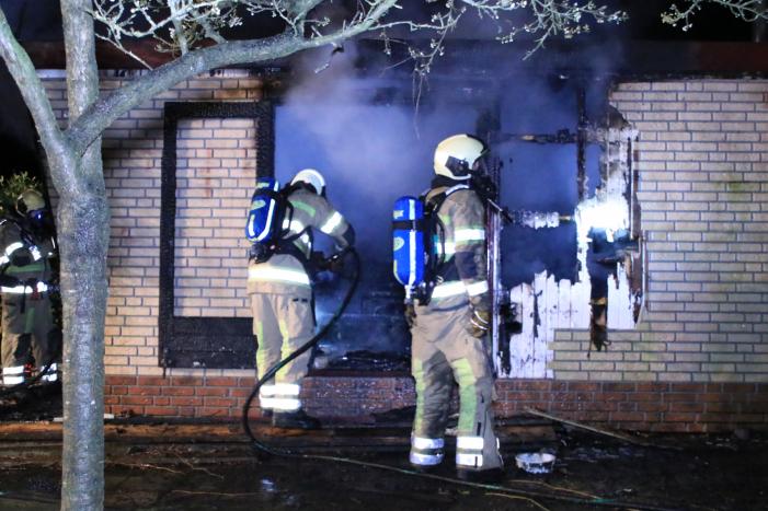 Stacaravan volledig uitgebrand