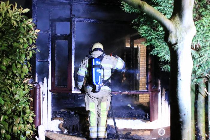 Stacaravan volledig uitgebrand