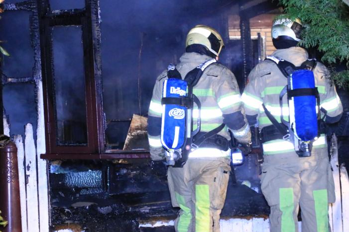 Stacaravan volledig uitgebrand