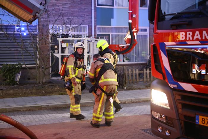 Brand op zolder van woning