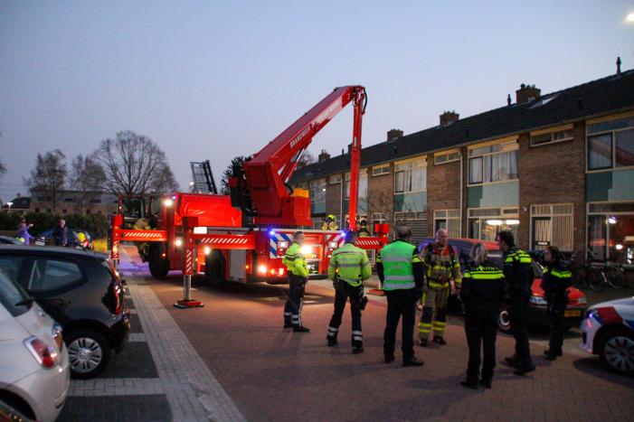 Brand op zolder van woning