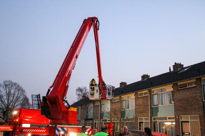 Brand op zolder van woning