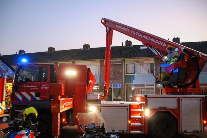Brand op zolder van woning