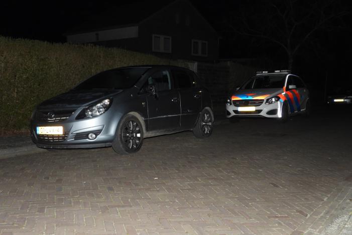 Automobilist ramt geparkeerde auto's