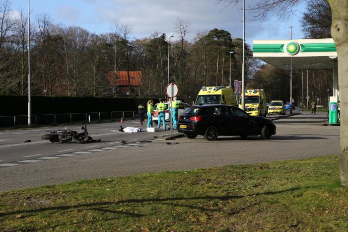 Motorrijder overleden na ongeval met een auto
