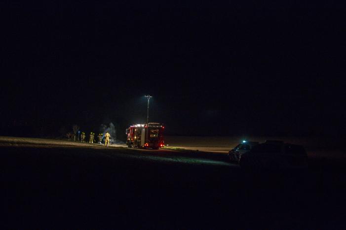 Auto gaat in vlammen op