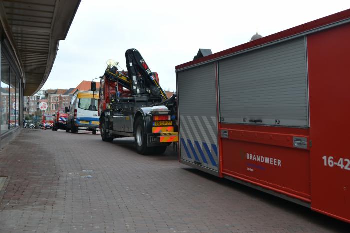 Sprinklerinstallatie oude Hudson Bay gebouw gaat af