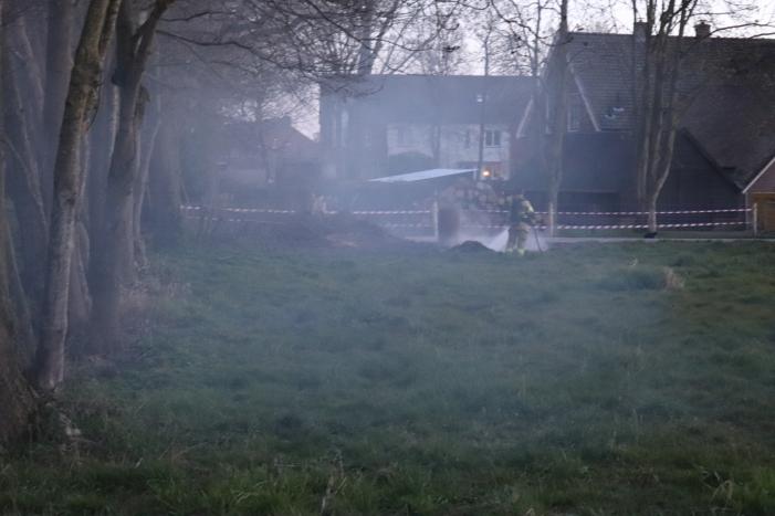 Veel rook bij brand in afvalhoop
