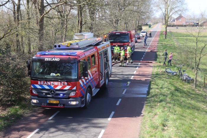 Brand in groot stuk bossage