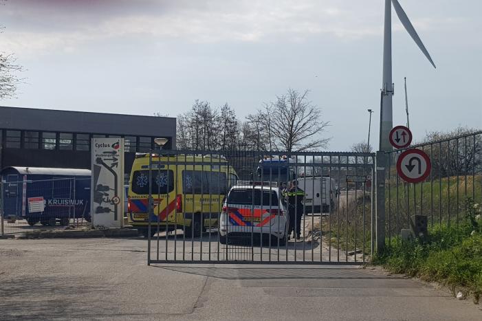 Persoon gewond op afvalbrengstation