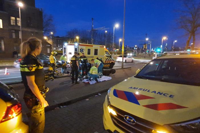 Twee gewonden na valpartij met scooter