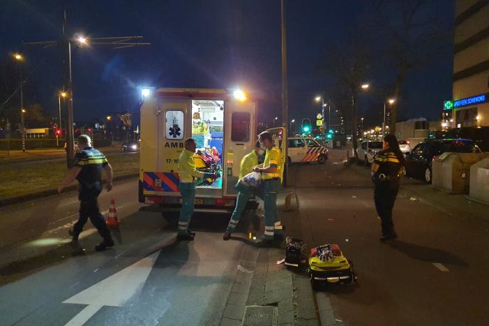 Twee gewonden na valpartij met scooter