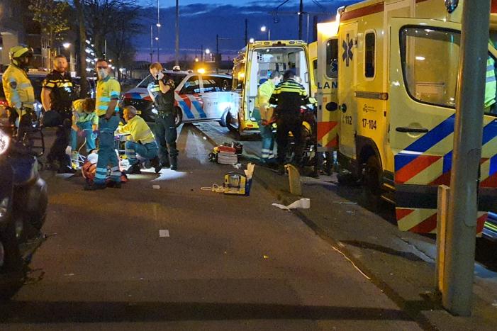 Twee gewonden na valpartij met scooter