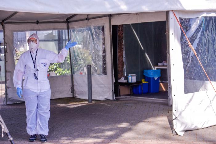 Covid-19 controlepunt geopend op bedrijventerrein Noordschil