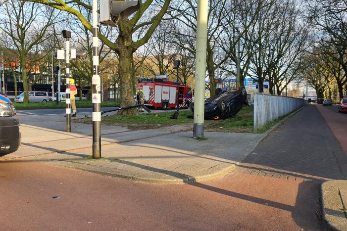 Achtervolging eindigt met ongeval