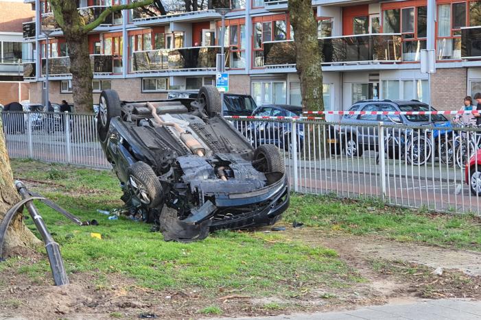 Achtervolging eindigt met ongeval