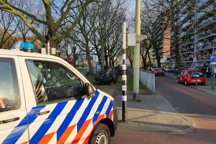 Achtervolging eindigt met ongeval