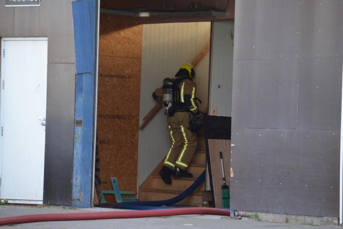 Brandje in opslagloods