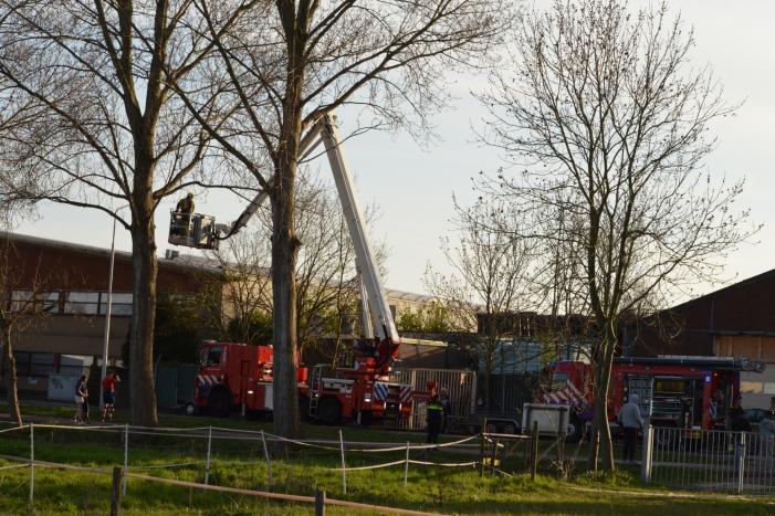 Brandje in opslagloods