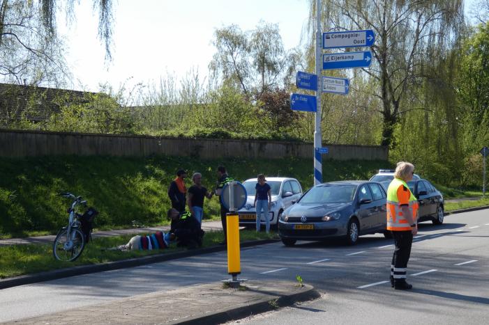 Fietser gewond bij aanrijding met auto
