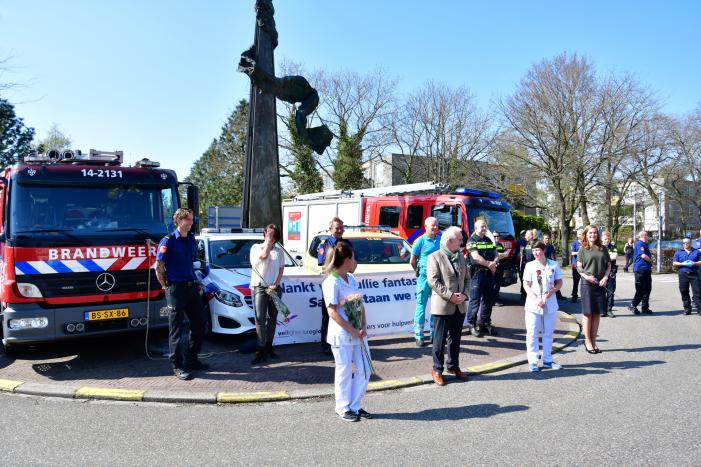 Eerbetoon aan zorgpersoneel