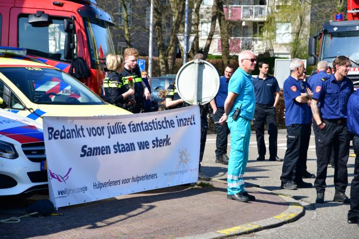 Eerbetoon aan zorgpersoneel